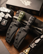 AUXMFG Pocket Bowie Deadhead - 14C28N - Black G10 - Production