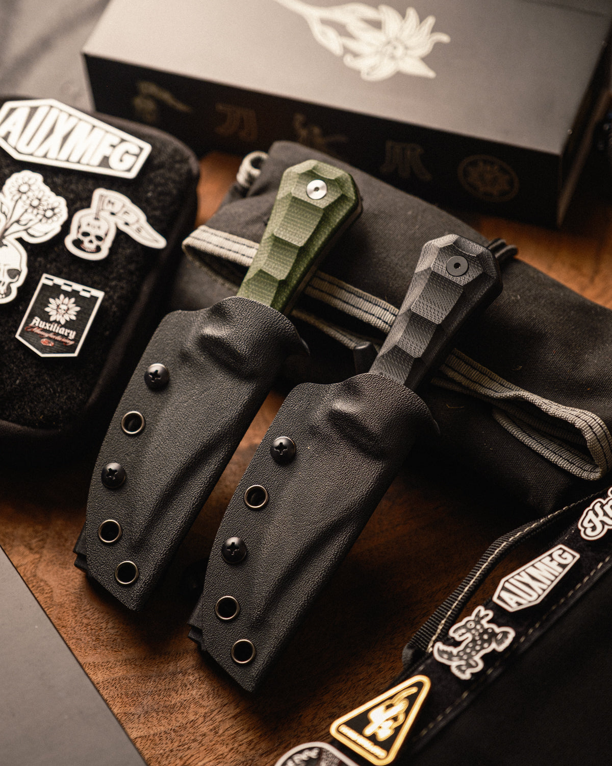 AUXMFG Pocket Bowie Deadhead - 14C28N - Black G10 - Production