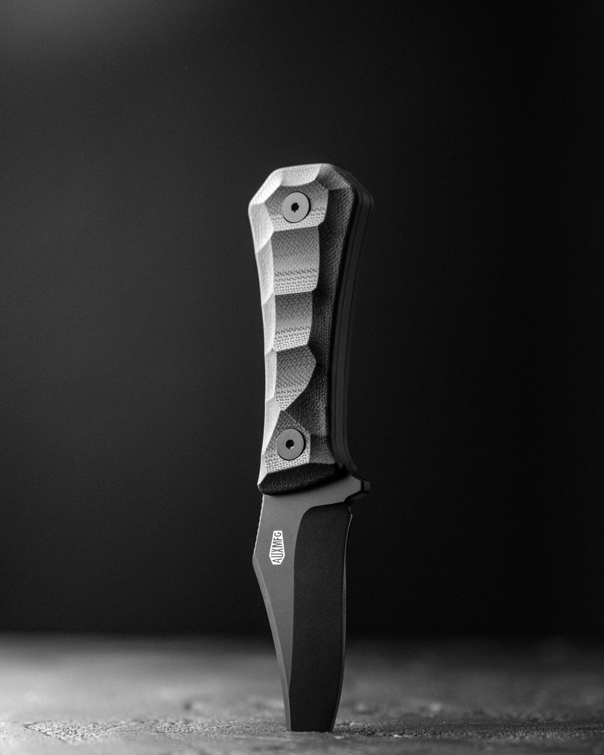 AUXMFG Pocket Bowie Deadhead - 14C28N - Black G10 - Production