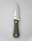 AUXMFG Pocket Bowie Deadhead - 14C28N  - Green Micarta - Production