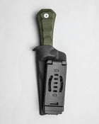 AUXMFG Pocket Bowie Deadhead - 14C28N  - Green Micarta - Production