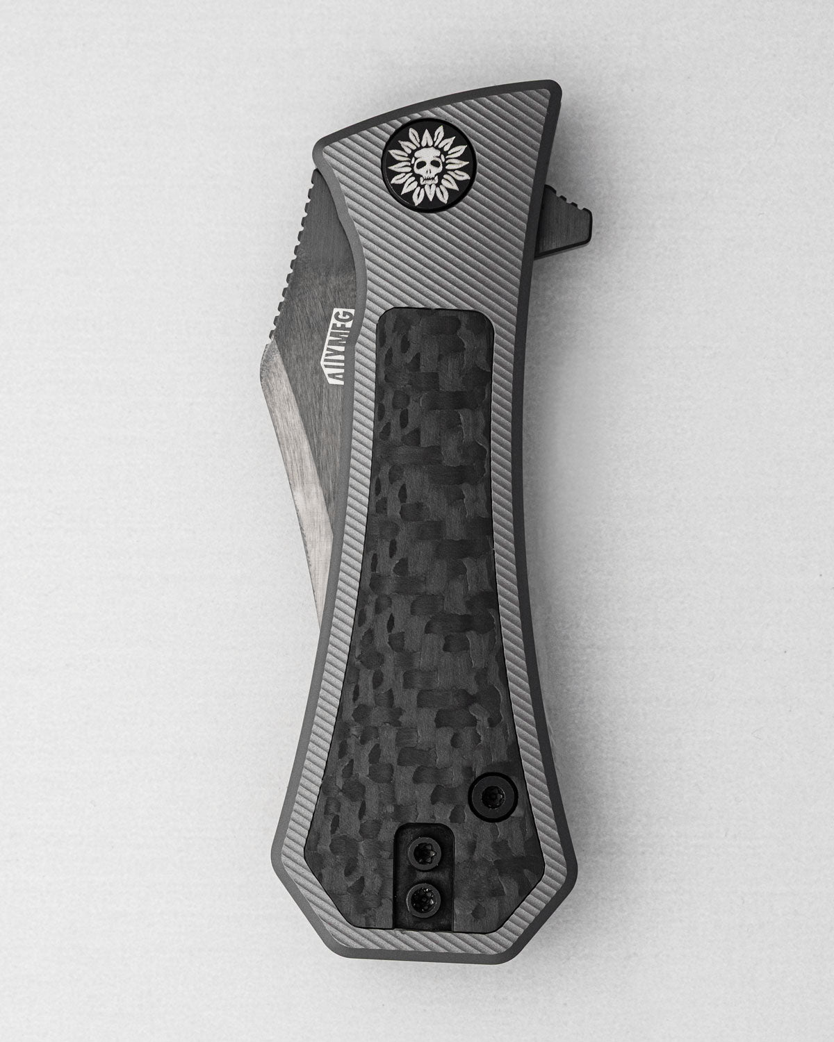 AUXMFG Pocket Bowie Framelock - M390 - Carbon Fiber + Titanium - Production