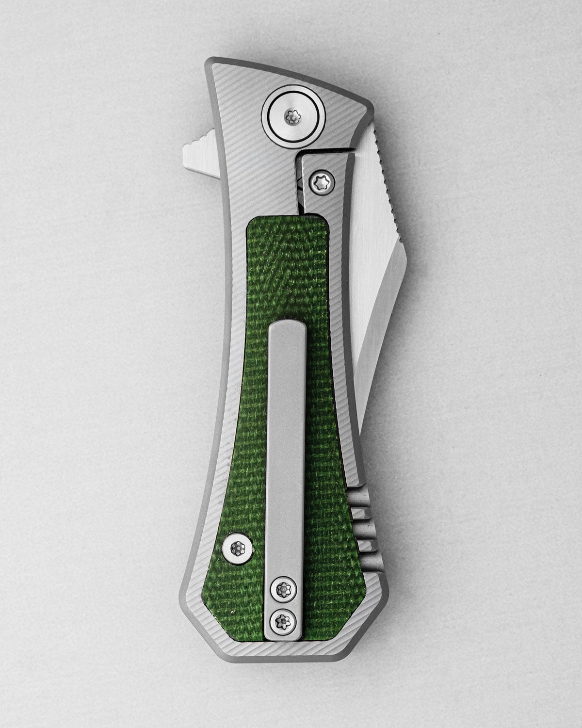 Coffin Framelock - Bowie - Green Micarta