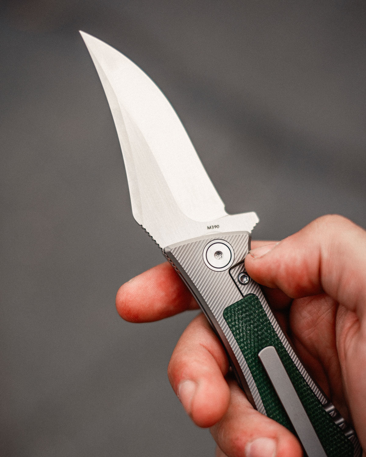 Coffin Framelock - Bowie - Green Micarta