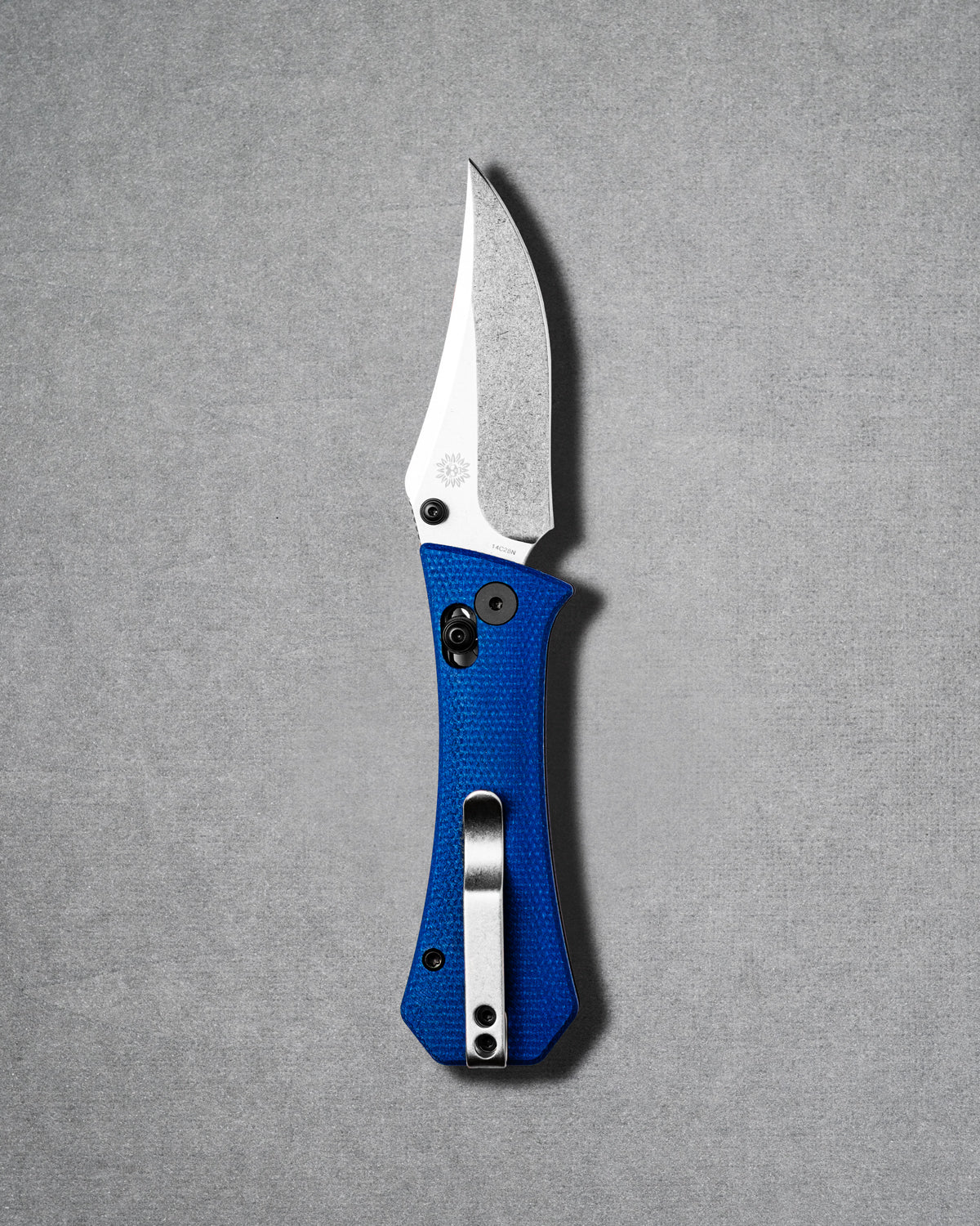 Coffin Crossbar - Bowie - Micarta - Blue