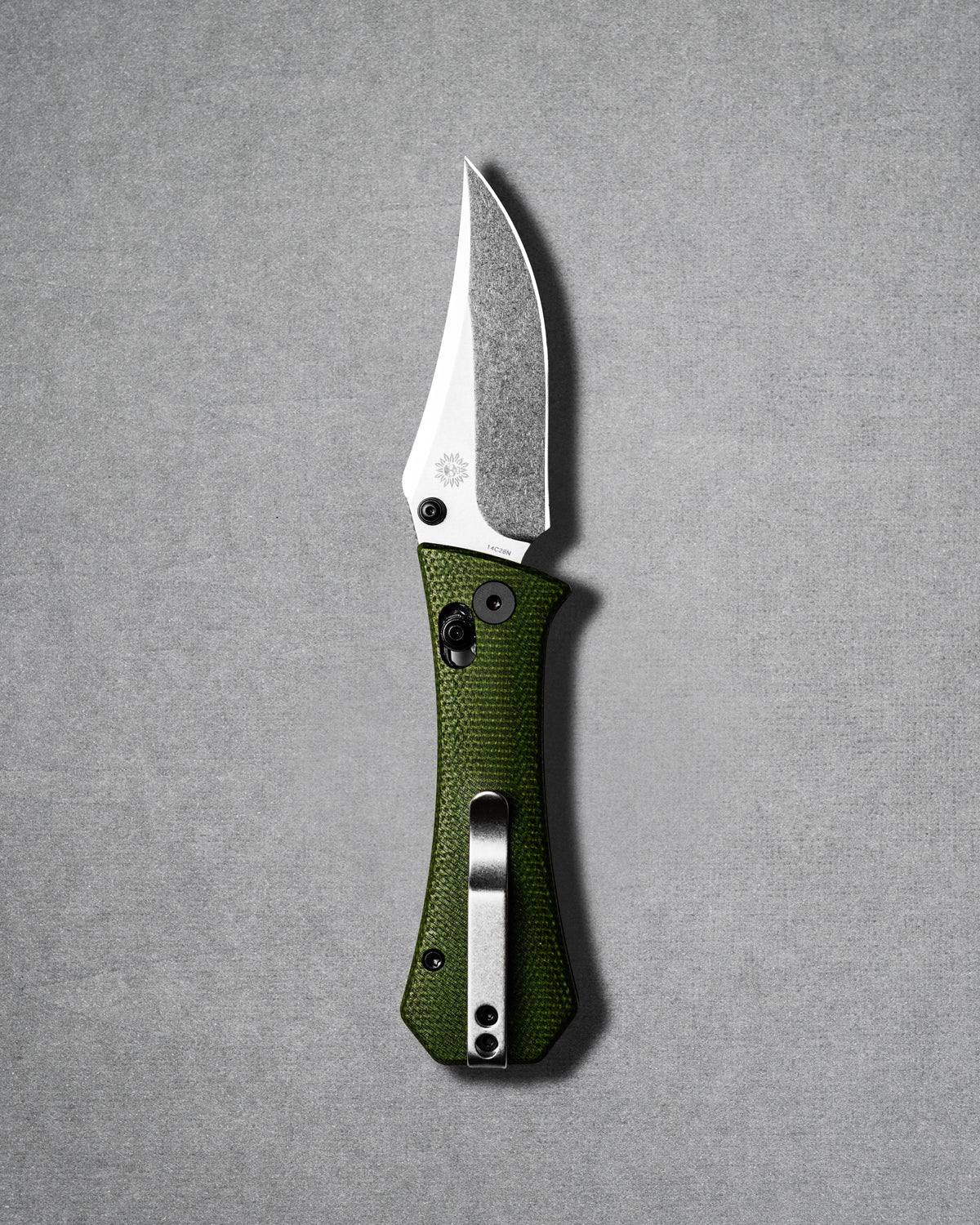 Coffin Crossbar - Bowie - Micarta - Green