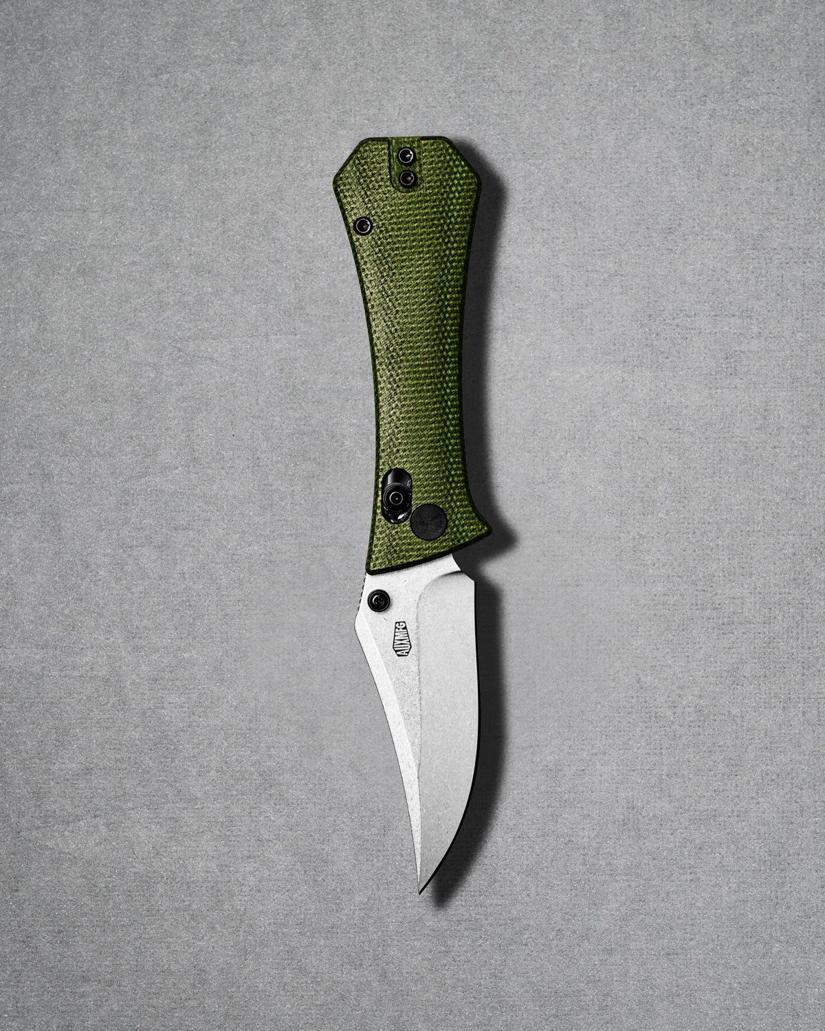 Coffin Crossbar - Bowie - Micarta - Green