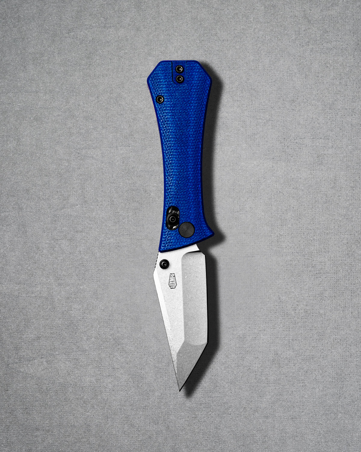Coffin Crossbar - Tanto - Micarta - Blue